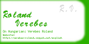 roland verebes business card